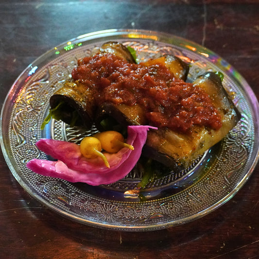 Aubergine rolletjes