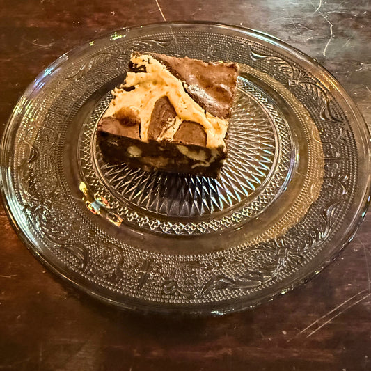 Chocolade tahin brownie